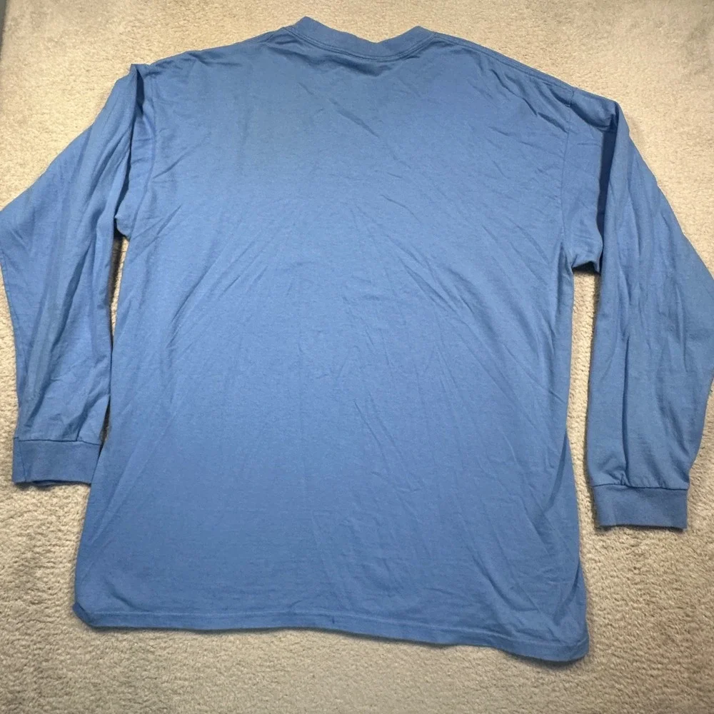 Nike Long Sleeve T-Shirt Mens XL Blue Mini Swoosh‎ Vintage Y2K Streetwear Cotton